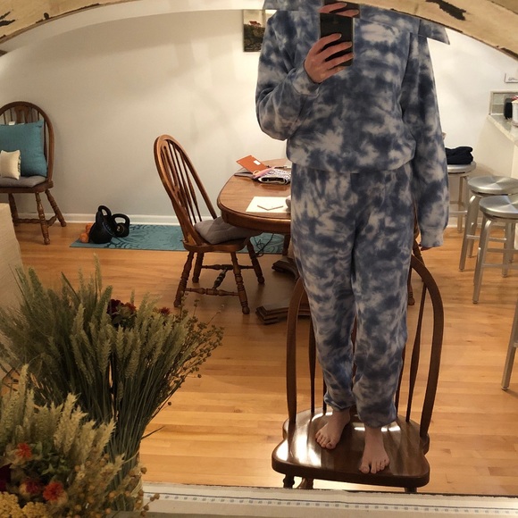 Tie Dye Sweatsuit | Indigo Quarter Zip - Picture 6 of 8